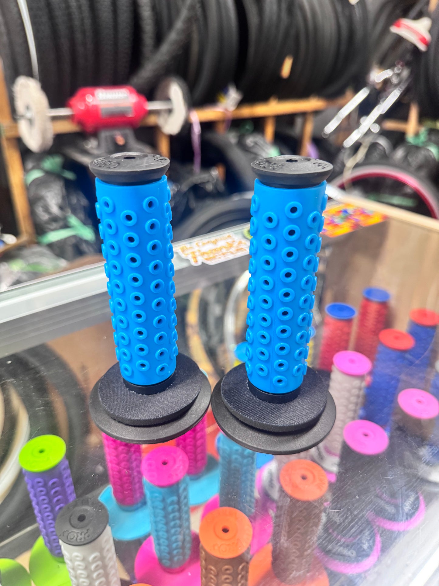 Frank’s Bicycles REPOP OAKLEY B1-B Grips BLACK/SKY BLUE