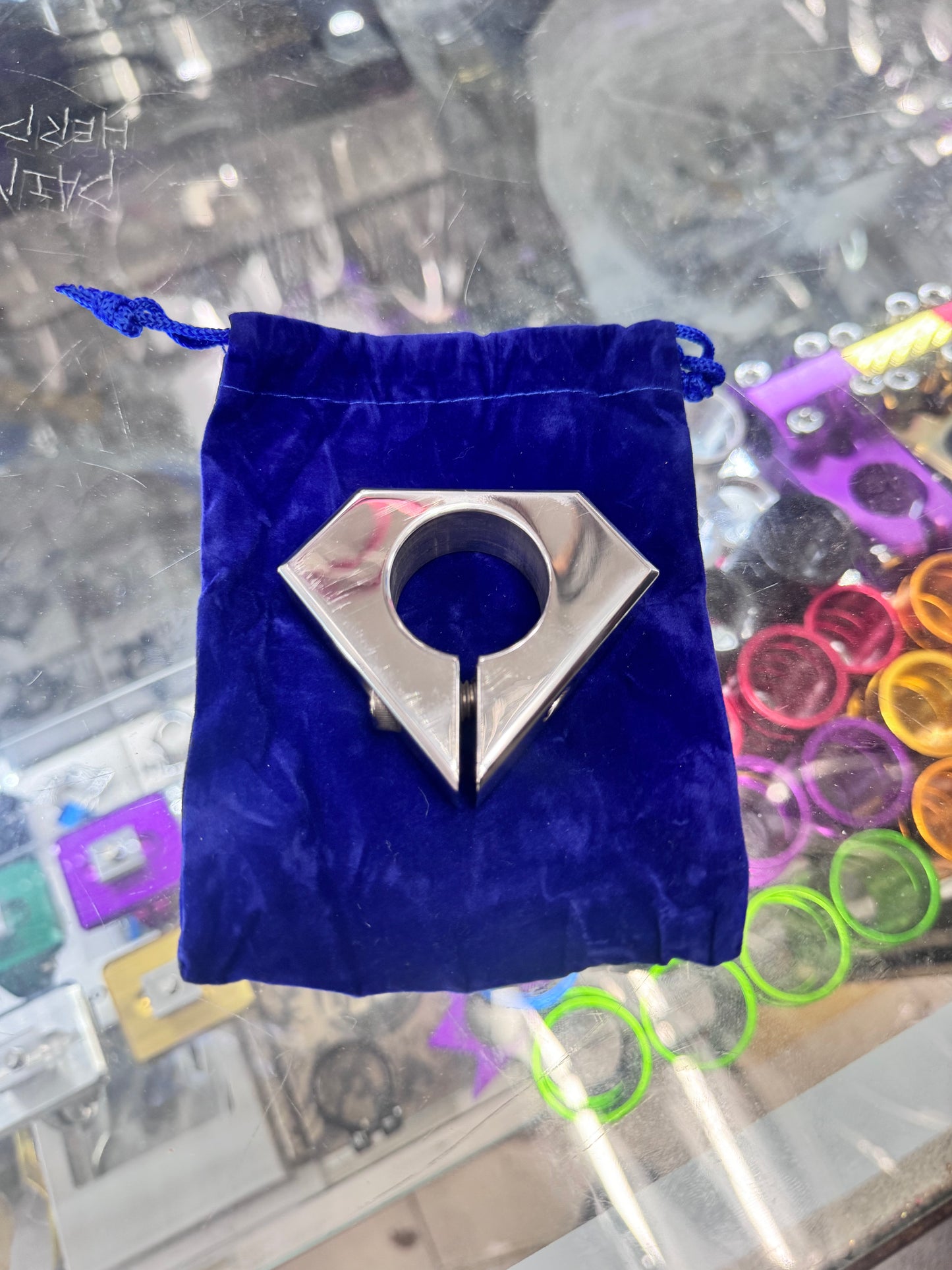 Custom Superman Seat clamp Polish 29.8mm