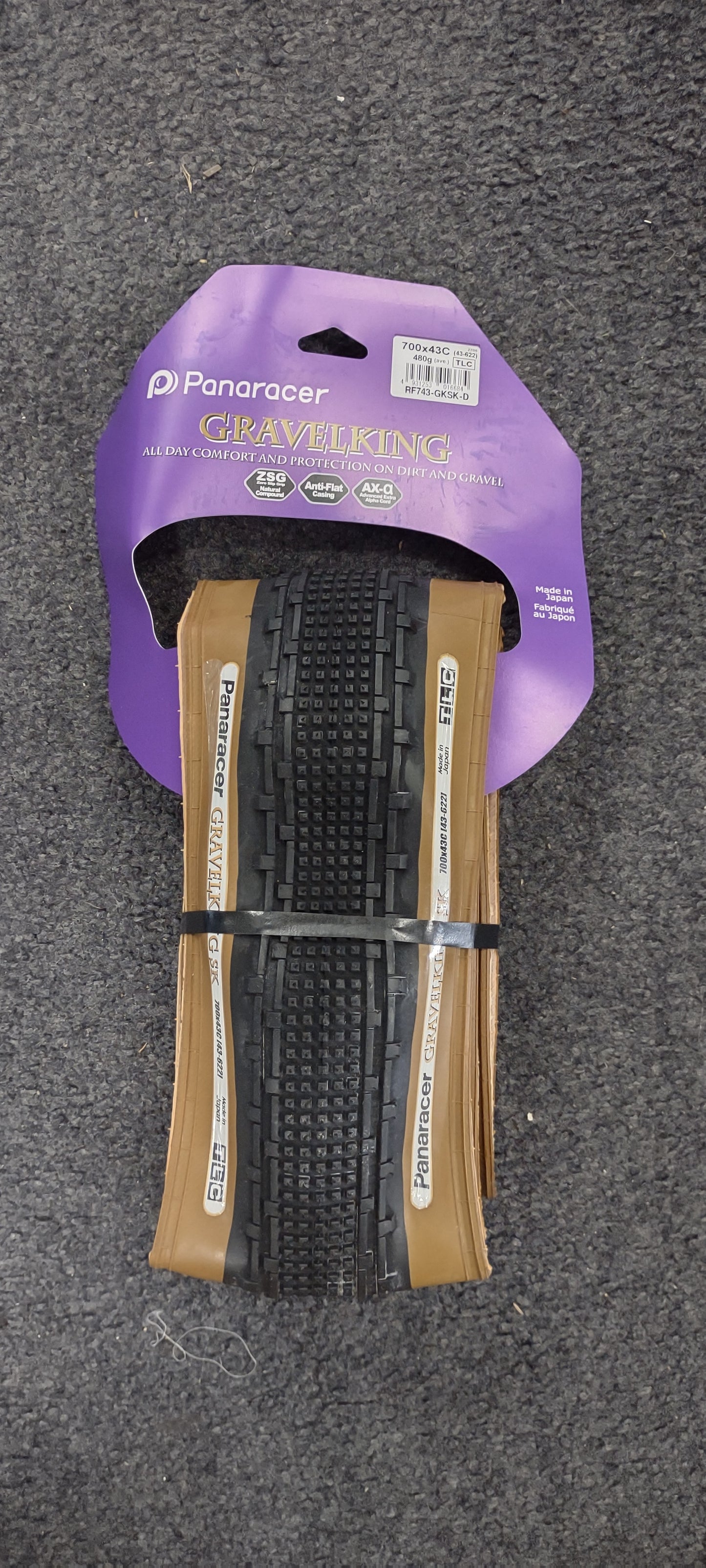 Panaracer GravelKing SK TLC 700c Tubeless Ready Folding Tire skin wall