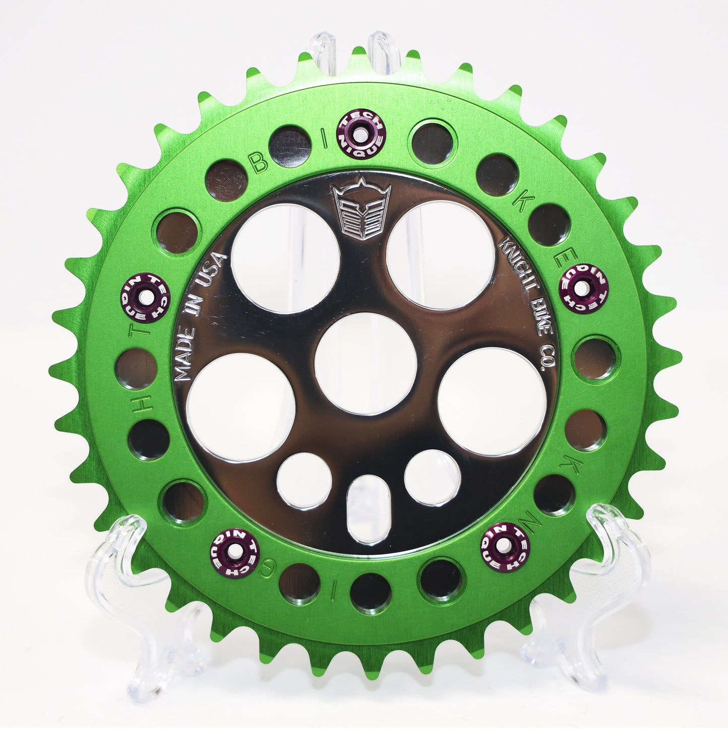 KNIGHT BIKE CO Custom Color Chrome/Green (Inside/Outside)