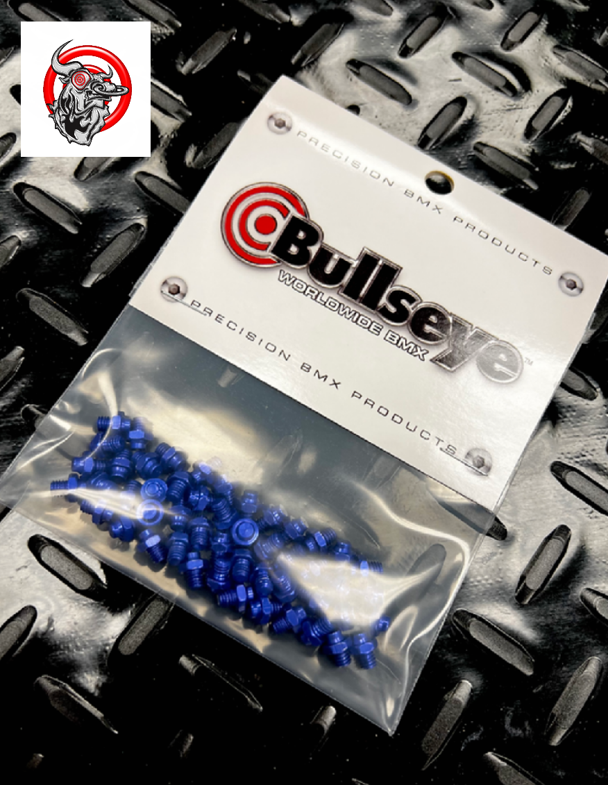 Bullseye Elite pedal pins blue