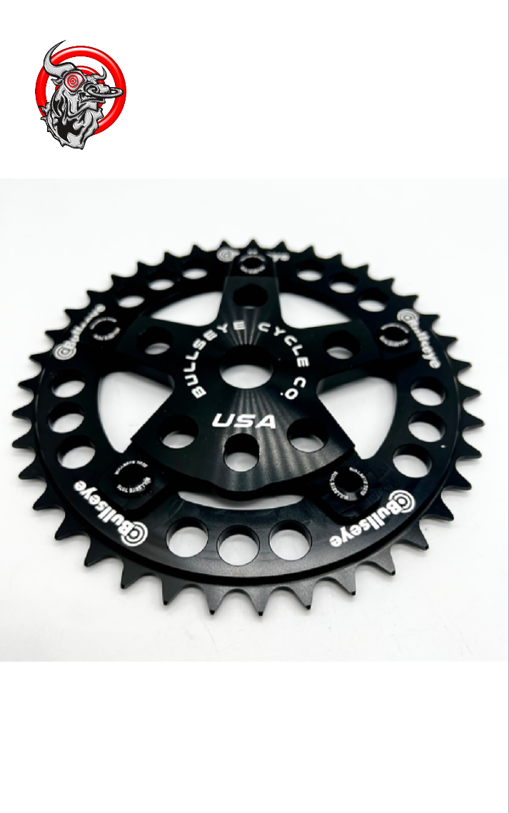 Bullseye race work chain ring comb black