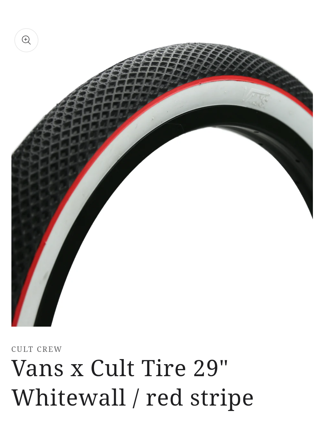 CULT VANS 29 TIRE WHITE WALL