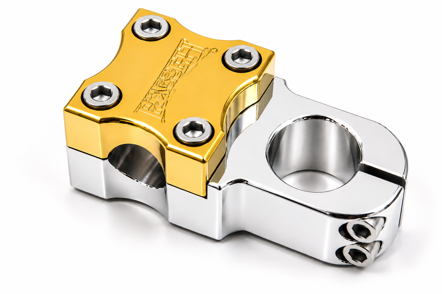 BASSETT RACING THREADLESS STEM (1-1/8") “GOLD TOP/POLISHED BODY”