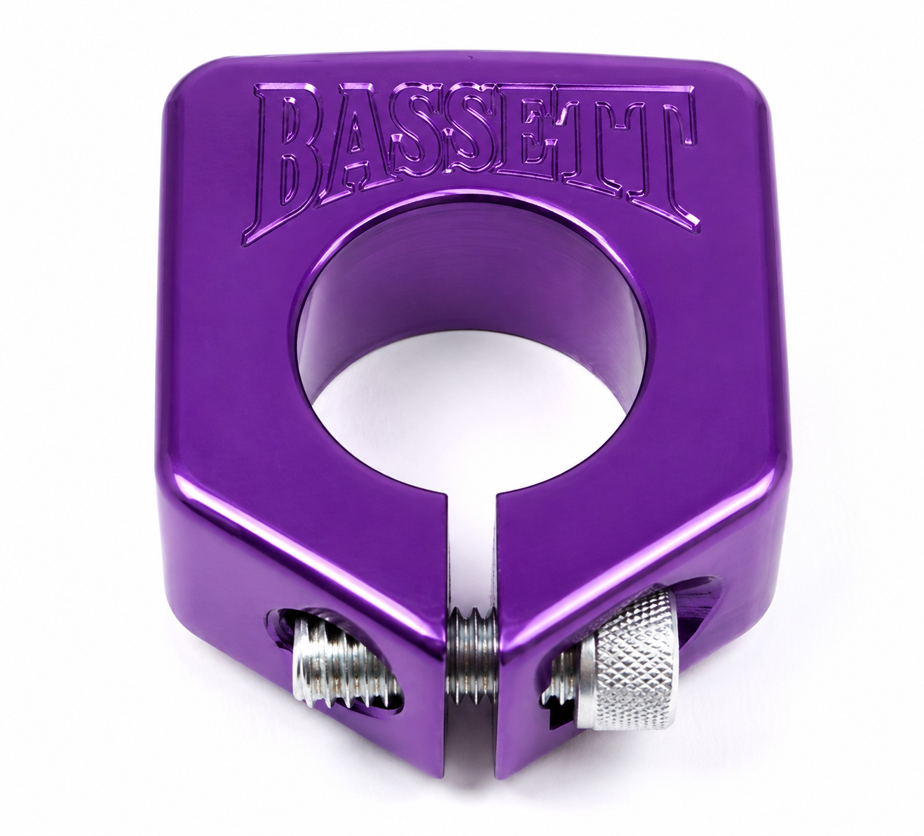 BASSETT CHEVRON ARROW SEATPOST CLAMP (1 1/8") 28.6 MM “PURPLE”