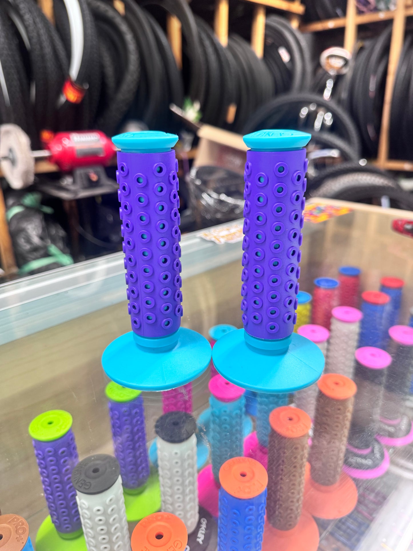 Frank’s Bicycles REPOP B1-B Grips TIFFANY BLUE/PURPLE 🚨POPULAR*🚨