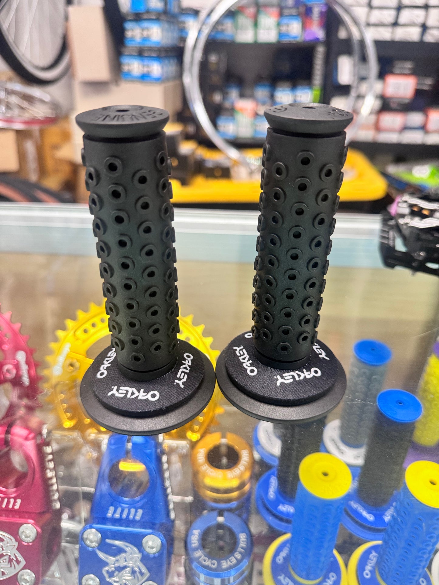 Frank’s Bicycles REPOP B1-B Grips (BLACK ON BLACK) + Oakley Donuts 🚨POPULAR*🚨