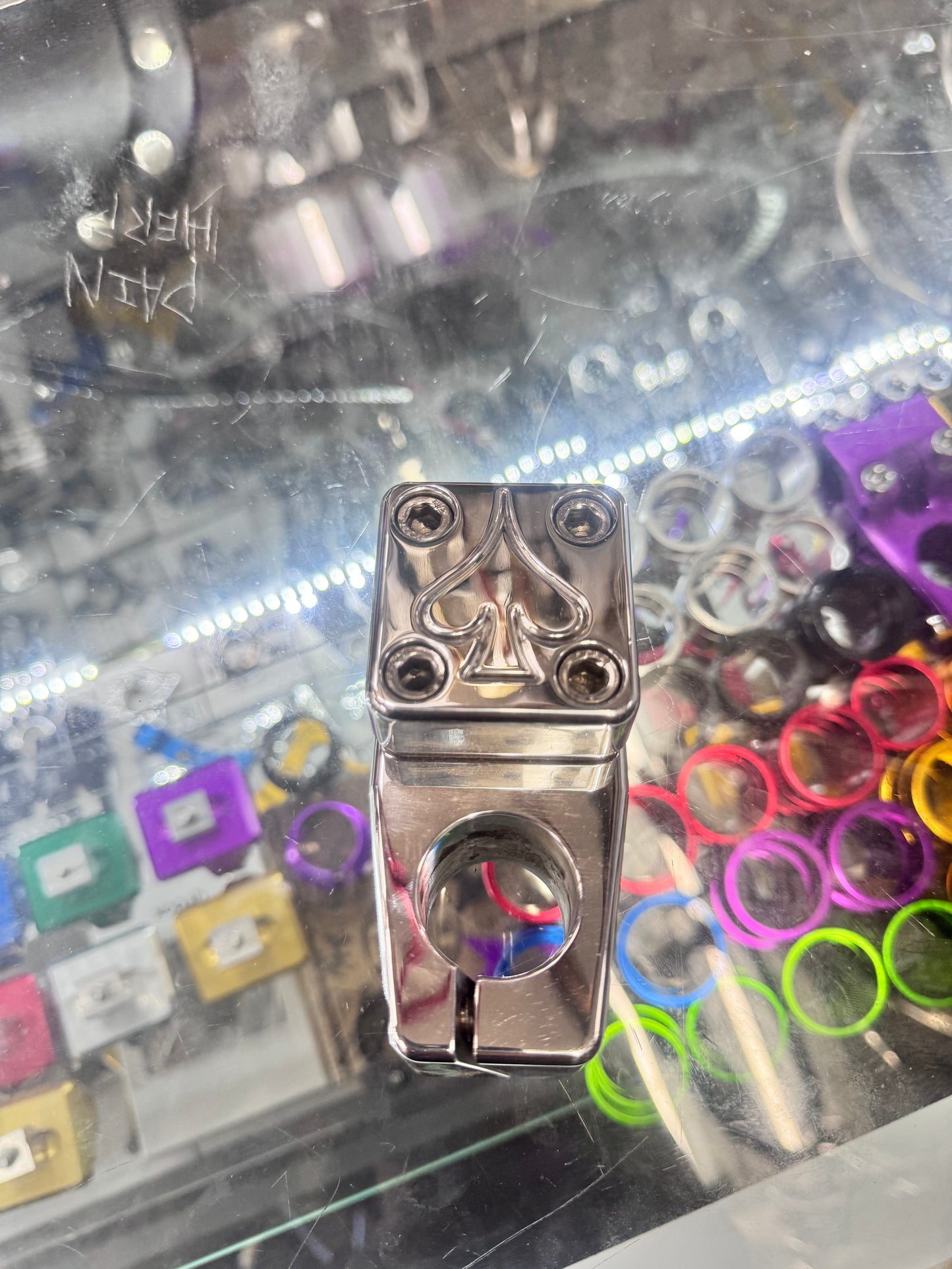 Custom Ace Of Spades Stem Threadless 53mm 1 1/8