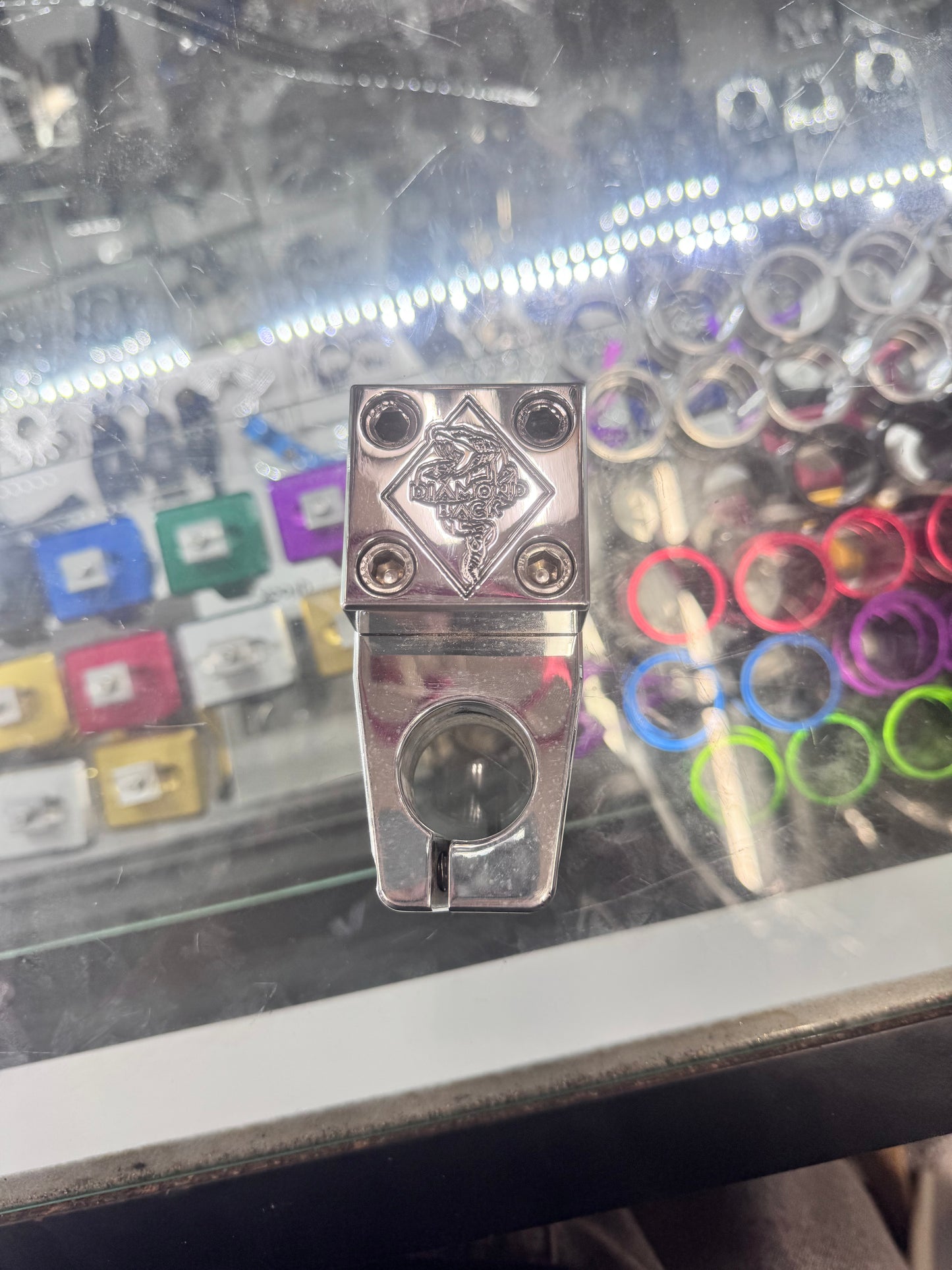 Custom Diamond Back Stem Polish Threadless 53mm 1 1/8